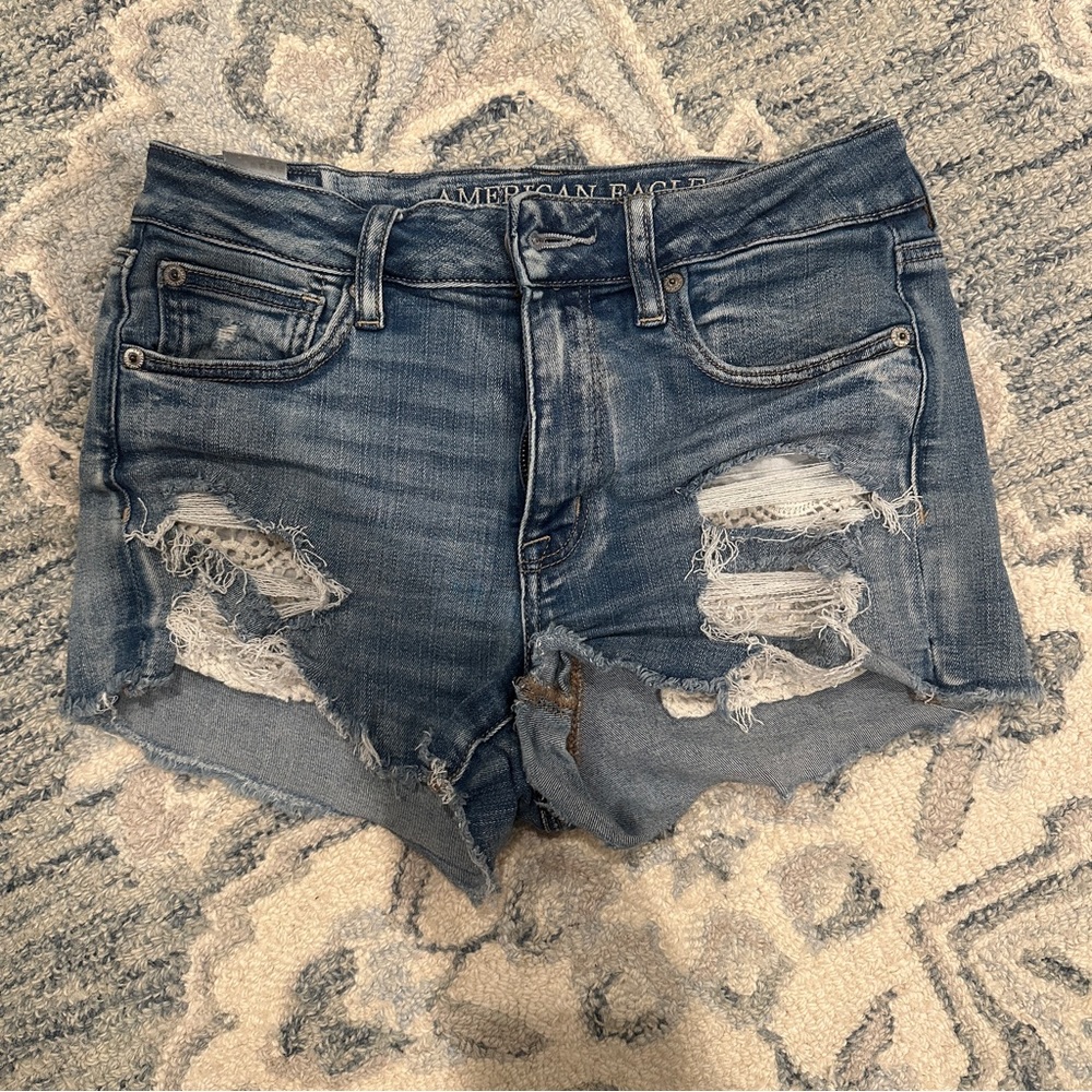 American Eagle High Rise Shortie Floral Pockets